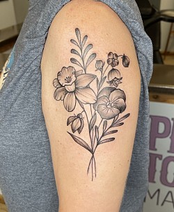 Custom bouquet of birth month flowers