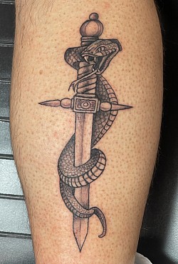 Snake with dagger