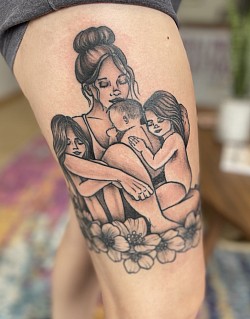 Motherhood design the client brought (Not my original drawing but I love how it turned out!)